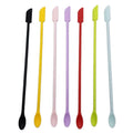 OKSILICONE Upgraded Two-sides Hardened Reusable Silicone Spatula for Makeup&Thin Jar Jam Scraper Spoon