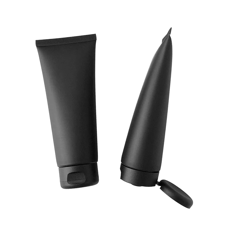 Hot Sell Plastic Tube Cosmetic Packaging Empty Refillable Squeeze Tube Matte Black 100ml Plastic Hand Cream Jar