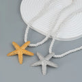 Wholesale Starfish Necklace for Women New Style Metallic Ocean Style Pendant Necklace for Wedding Parties