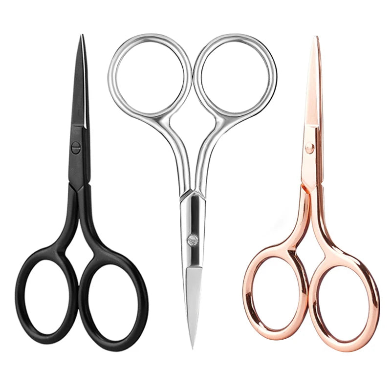 ZIYIMEI  Rose Golden Stainless Steel Pointed Mini Embroidery Scissors Multifunctional Beauty Scissors for Lash and Eyebrow