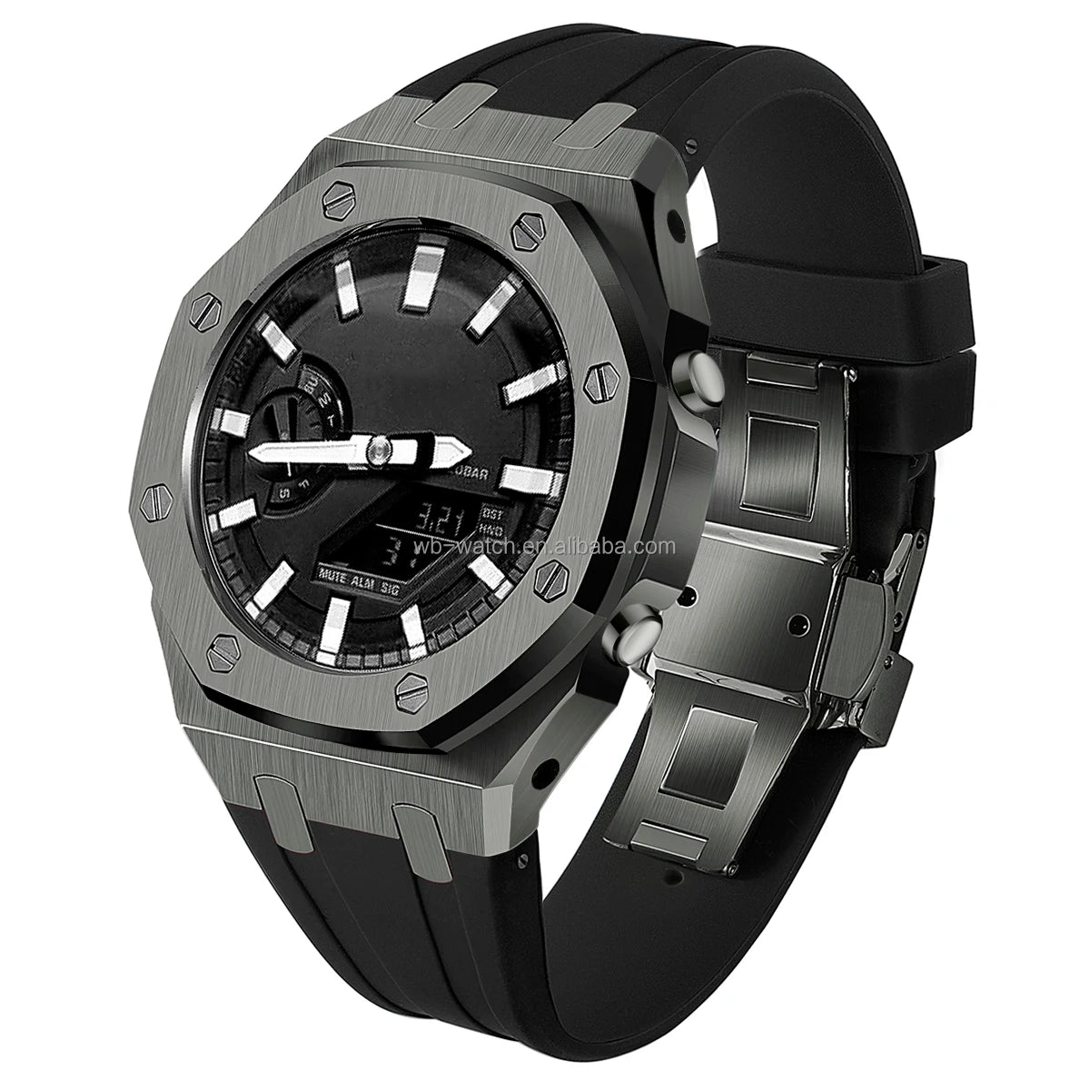 Generation 4/5Th Ga 2100 316L Stainless Steel Modification Metal Silicone Strap Watch Case for OAK G Shock Ga2100