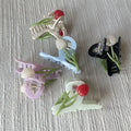 Korean Creative Tulipa 8.0cm Acetate Hair Claws Fashion Sweet Cellulose Hair Clip for Girls