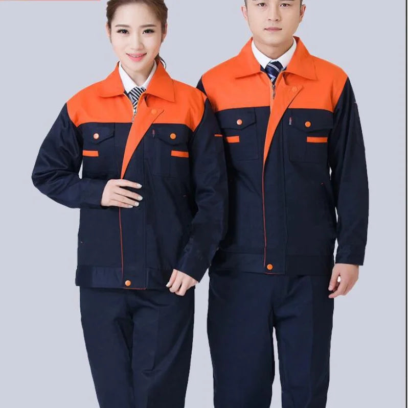 Wholesale Custom High Quality Durable Car Mechanic and Engineering Workers Wear Uniform Jacket Pants Set