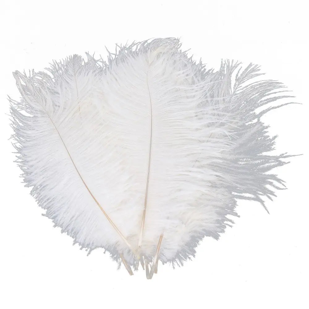 35-40cm White Plume Ostrich Feathers for Party Carnival Home Wedding Centerpiece Christmas Vase Holiday Decor DIY Craft Floral