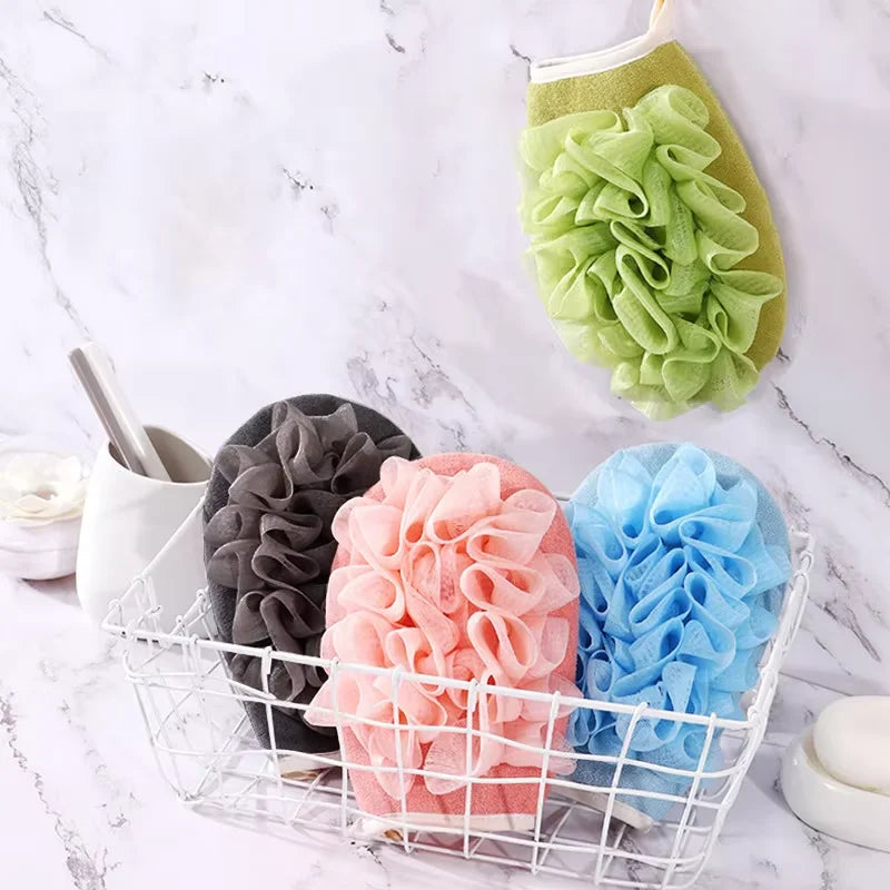 Cheap Custom logo Deep Cleaning Exfoliating Bubble Bath Brush Set Soft Scrub Mesh Bath Brushes Double Side Scrubbers for Body