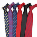 Wholesale 8cm*48cm Fashion Zipper Necktie Multi Colors Custom Polyester Necktie for Men Designer Tie