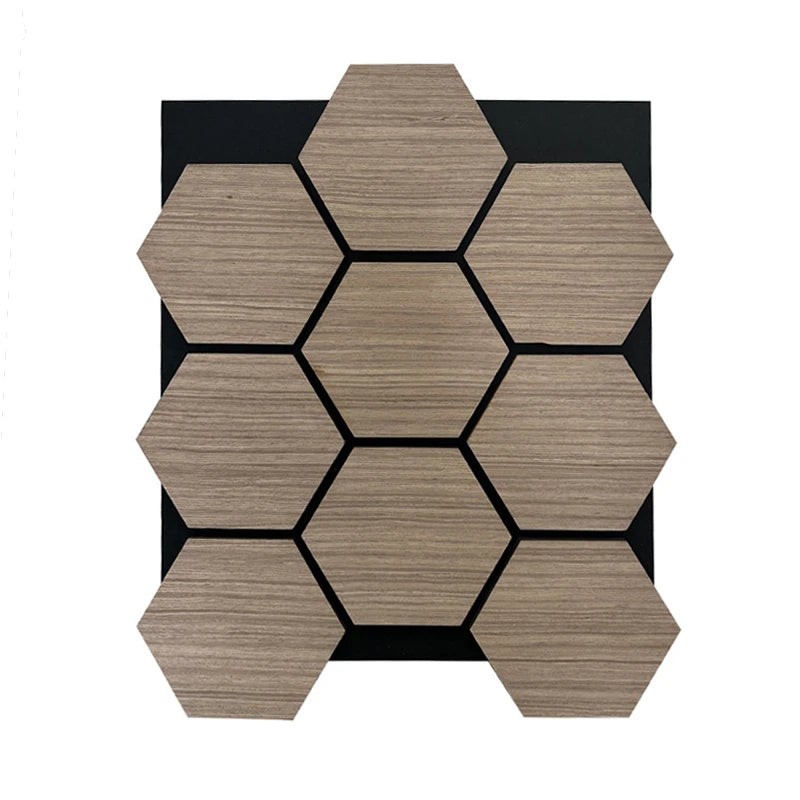 Acoustic Wall & Ceiling Panels Smoked Oak Wooden Sound Isolation Acoustic Wall Panel Sound-absorbing Slat