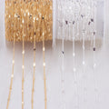 Creative 1.6mm 14K Gold Filled/925 Silver Curb Chain With Sparkle Sequins for Women's  Bracelet Choker Necklace Jewelry Making