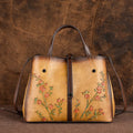 Genuine Leather Women's Handbag Vintage Rubbed Color Tote Bag with a High - End Feel Large Capacity and Multiple Compartments