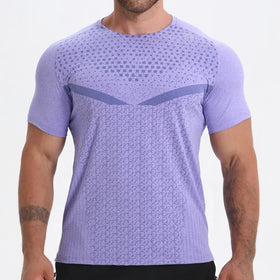 Muscle Men Short Sleeve Athletic Running Sport Gym Wear Skin Friendly t Shirts for Man