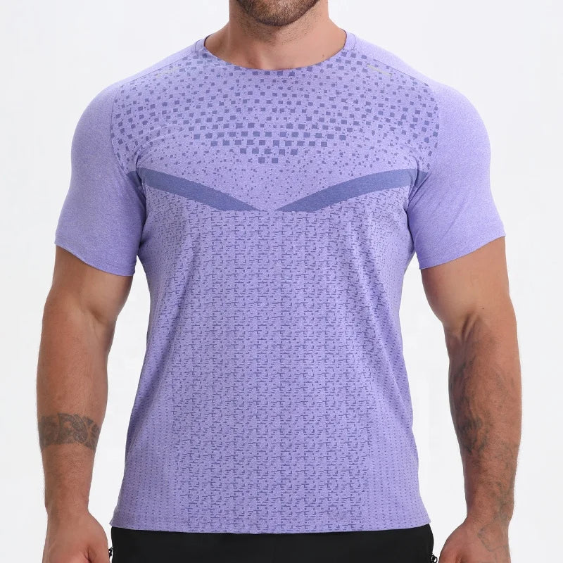 Muscle Men Short Sleeve Athletic Running Sport Gym Wear Skin Friendly t Shirts for Man