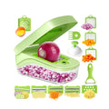 2024 Best Selling 17-in-1 Handheld Multifunctional Vegetable Chopper Onion Cutter Fruits Slicer Potatoes Peeler Made PP Plastic