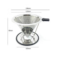 Reusable Stainless Steel Strainer Silver Coffee Filter Funnel Drip Coffee Filter with Holder Filter Coffee Accessories