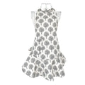 Natural Linen Cooking Apron Fashion Adjustable Kitchen Apron with Pocket for Women