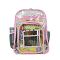 Homein Heavy Duty Clear Book Bags Transparent Backpack See Through Plastic Bookbag