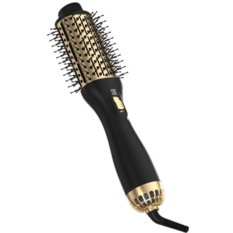 Portable Fast Blow Dryer Electric Hair Straightener Brush One-Step Hot Air Hair Dryer Curler for All Hair Types for Home Hotel