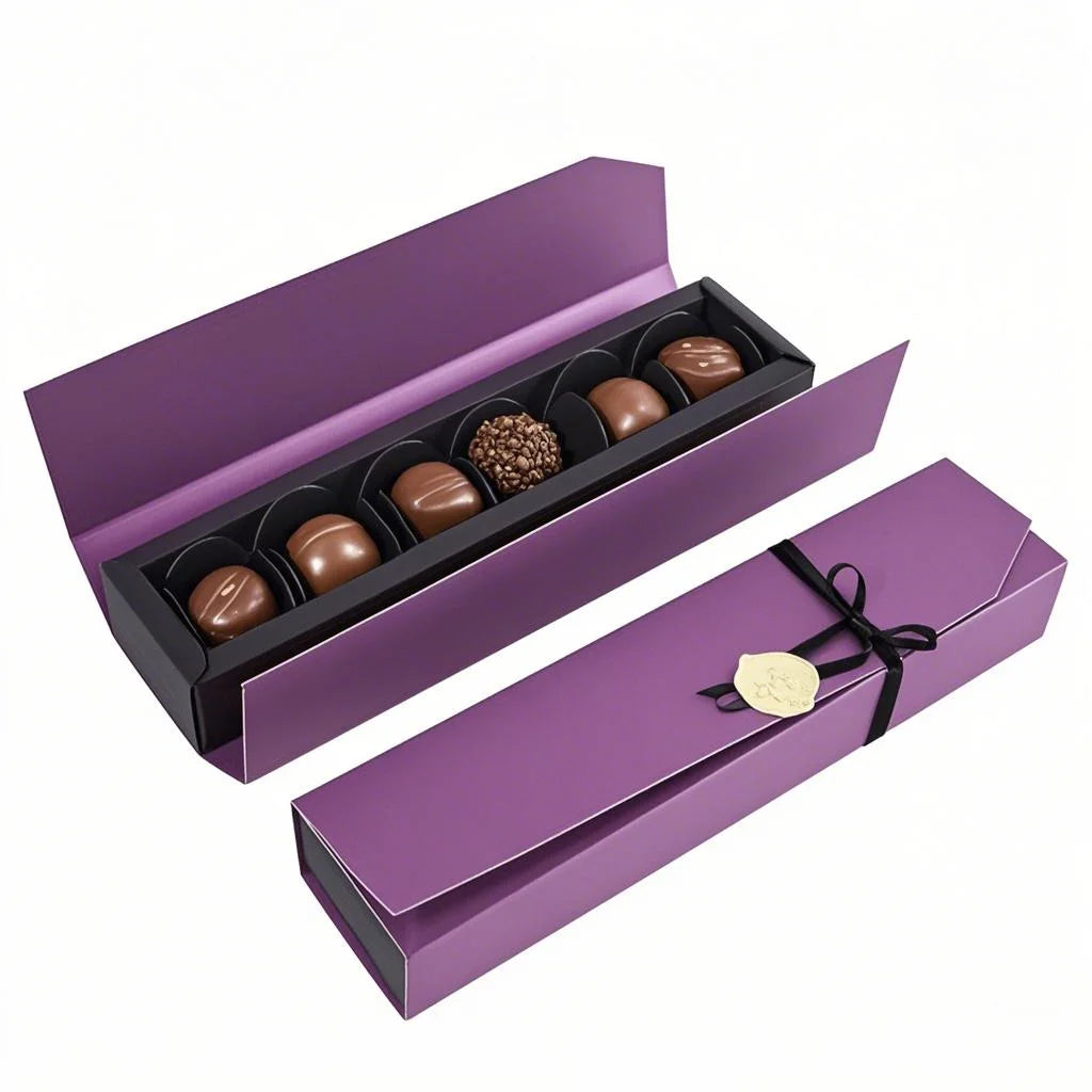 Versatile Collapsible Chocolate Box 4/6/16pcs | Ideal for  Macarons and Candies with Customizable Dividers & Sustainable Design