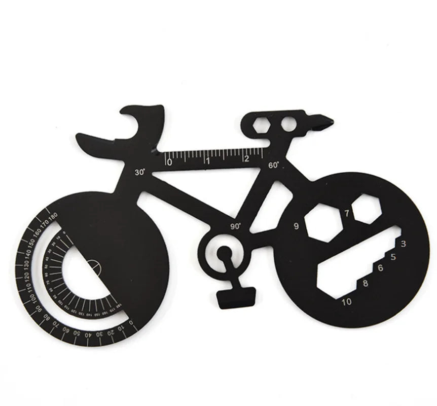 Custom Stainless Steel Creative Bottle Opener Wrench Outdoor Portable EDC Multifunctional Bike Card Tool