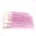 Wholesale Disposable Crystal Rod Flocking Private Label Eyelash Colorful Lip Brush for Lash Extension