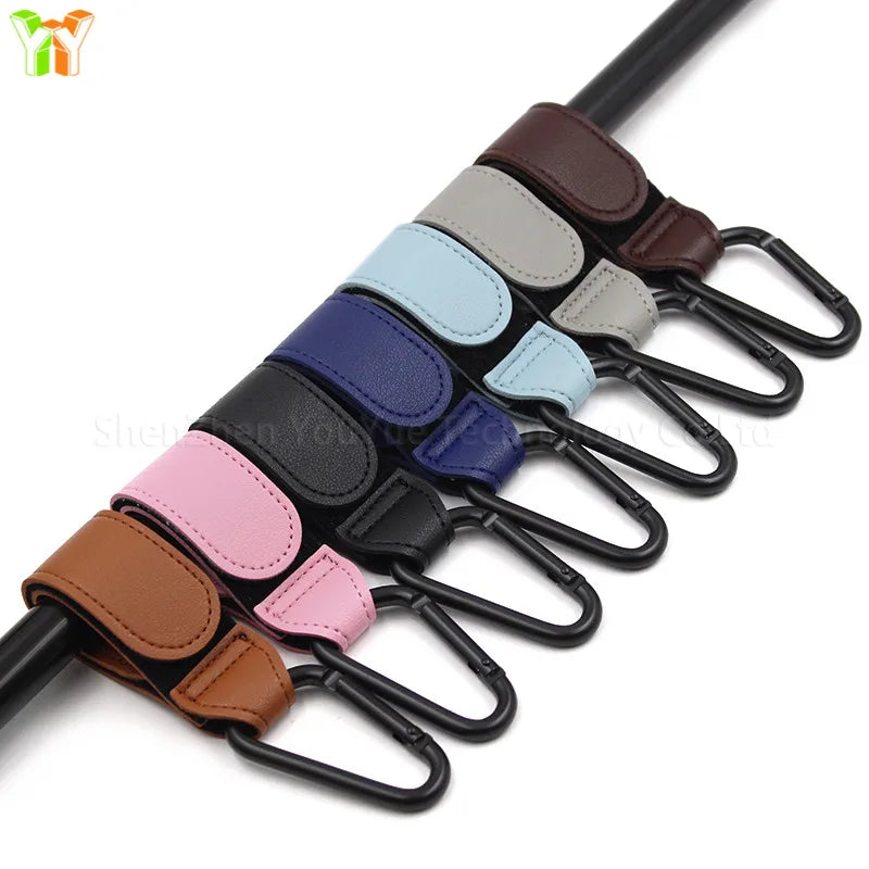 Baby Bag Stroller Hook Soft PU Leather Baby Car Bag Stroller Organizer Travel Accessories Baby Cart Hanger Hook
