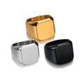 2025 Brand Design Custom Logo Mens Waterproof Jewelry Chunky Stainless Steel Championship Square Signet Rings