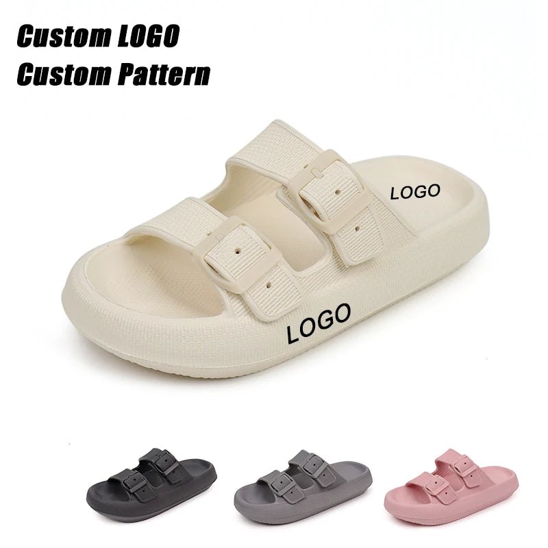 YCFOOTWEAR Custom Soft Home Slippers for Women Casual Platform with Anti-Slippery Feature Cloud Slippers EVA Insole Beach Use