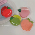 New Fashion Big Cute Fruit Peach Shape Pink Acetate Hair Claw with Pink Teeth