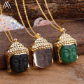 Dainty Gold Buddha Pendant Necklace Yoga Jewelry  Laughing Buddha Charm Mom Gift