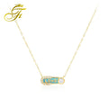 Wholesale 18k Solid Gold Necklace with Link Chain Fashionable Circle Choker Jewelry for Gift Occasions