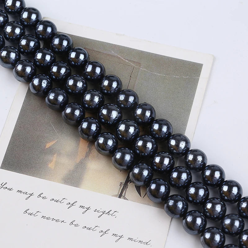 Natural Black Color Edison Round Freshwater Pearl Strands for Sale
