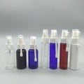 Pink Blue White 40ml Round Shape PET Plastic Liquid Oral Spray Bottle with Long Nozzle Dust Cap Personal Care Packaging 20/410