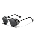 KINGSEVEN Retro Steampunk Sun Glasses for Men Women Vintage Travel Eyewear with Polycarbonate Lenses 7550 Gafas De Sol Shades