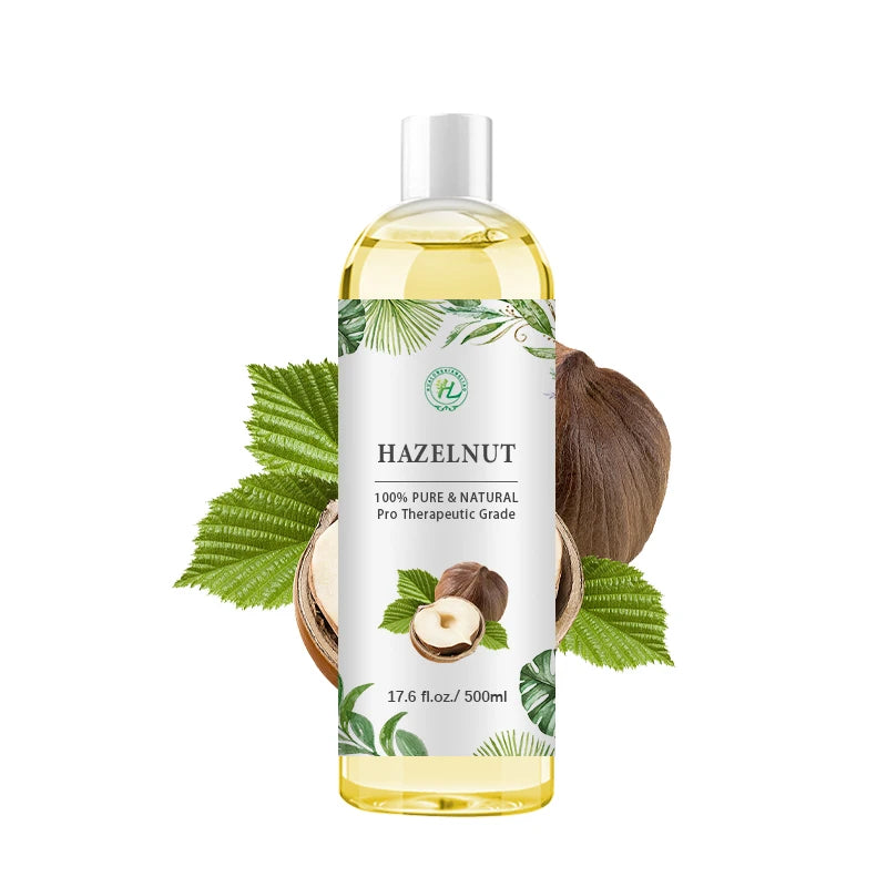 HL Hazel Nut Cold Pressed Carrier Oil Bulk Supplier 500mL Cosmetic Grade Hazelnut Seed Oil 100 Pure for Skin Hair Face