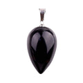 Fashion Natural Obsidian Agate Stone Droplet Shaped Crystal Pendant Healing Stone Bead Handicraft Used for Necklace Making