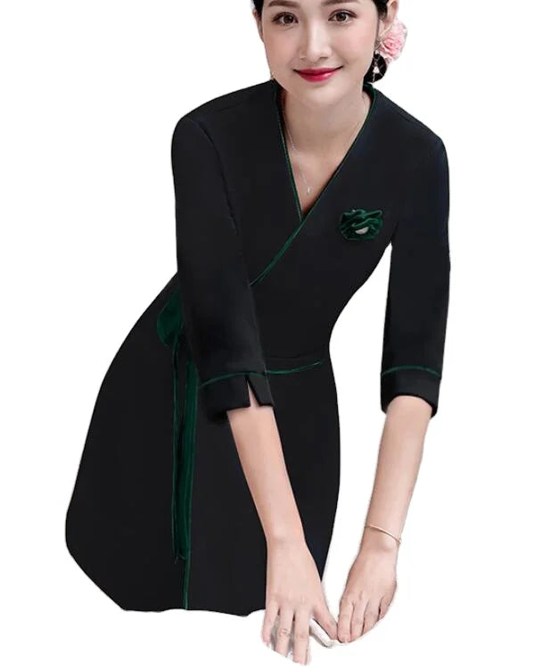 China Clothes Factory Custom High Quality Japan Kimono Style Women's Uniform Dress