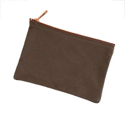 Wholesale Blank Zipper Cotton Canvas Travel Makeup Bag Cotton Canvas Cosmetic Bag for Women