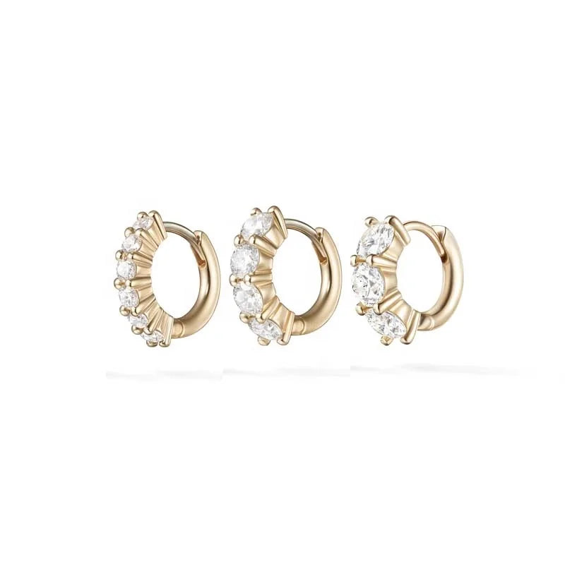 LOZRUNVE 925 Sterling Silver Jewellery Bijoux Custom Dainty Various Size Small Huggie Hoop Earring Set