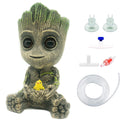 Eco-friendly Groot Air Bubbler Decor for Aquariums Resin Fish Tank Air Stone Set Resin Rock Aquarium Decorations Accessory