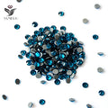 Yanruo 2058HF Flatback Rhinestone Ss20 Crystal Blue Zircon 1440pcs Hot Fix Rhinestones Strass