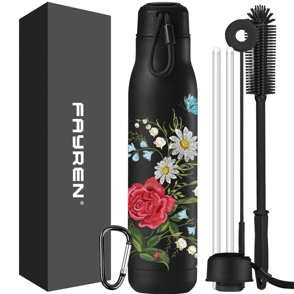 Hot Sale Portable Double Wall Insulated 350ml 500ml 750 ml Vacuum Flask Stainless Steel Sports Water Bottle with Custom Logo
