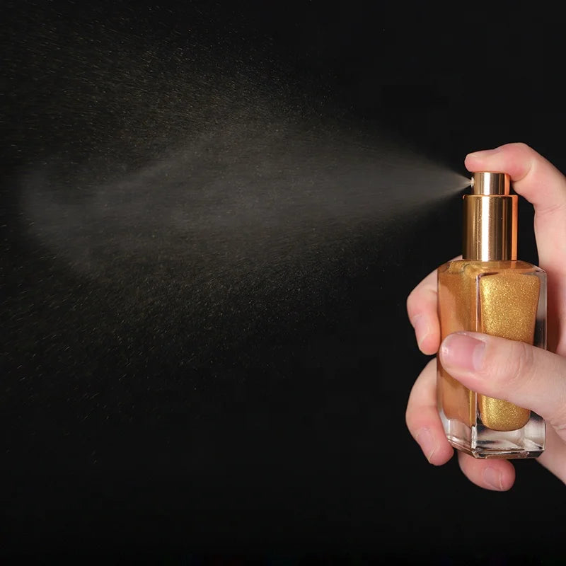 Glass Bottle Makeup Private Label Liquid Highlighter Highlight Spray
