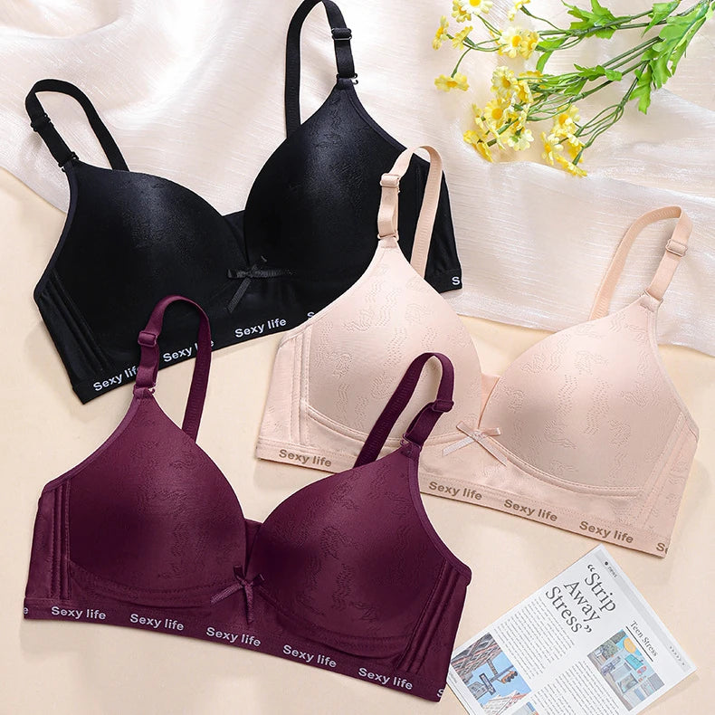 Wholesale OEM Service Manlusha P04 Women's Underwear Sports Yoga Bralette Wire Free Solid Everyday
