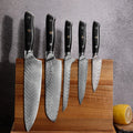 Professional Japanese Damascus Steel Chef Knife Set with G10 Handle & Rivet Kitchen Knives Made From Durable Metal