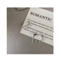 925 Sterling Silver Clear Resin C Shape Stud Earrings for Women Birthday Jewelry Gifts