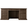 American Country Solid Wood Desk with Multi-Drawer Storage for Home Office