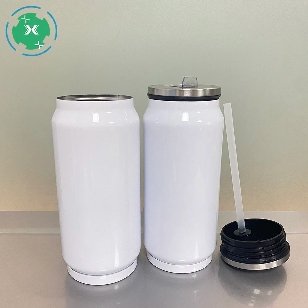 350ml Double Wall Vacuum Flasks Stainless Steel Tumbler Sublimation Soda Can Tumbler