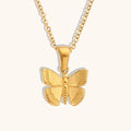 Dingran Elegant Summer Fashion  Gold Plated Jewelry Butterfly Pendant Necklaces for Girls