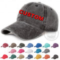 Wholesale Unstructured Soft Hat With Custom Logo Unisex Vintage Custom Logo Distressed Cotton Baseball CapS Washed Dad Hats