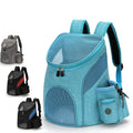 Wholesale Fashion Pet Travel Backpack Polyester and Plastic Carrier for Dogs and Cats Zipper Closure Outdoor Puppy Carry Bag