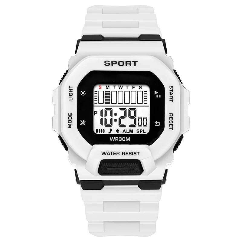 BWI088 New Black Technology Children's Electronic Watch Square LED Multifunctional Sports Waterproof Large Dial Electronic Watch